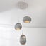 Zensa 3-light pendant light - white paper fibre
