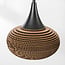 Folia 3-light pendant light - black and brown paper fibre