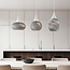 Modern cardboard pendant lamp Folia, 3-light - White