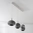 Folia 3-light pendant light - white paper fibre