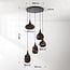 Filtra 5-light pendant light - paper fibre