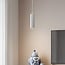 Tube pendant light 1-phase track Simon, white