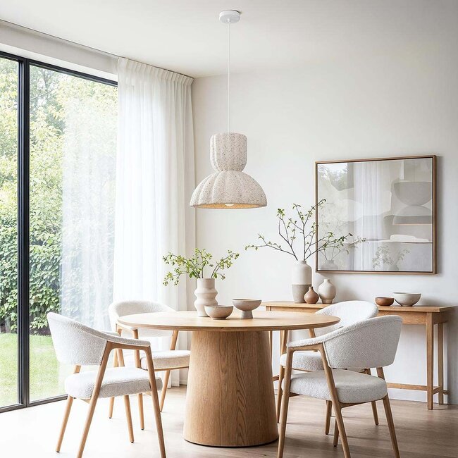 Modern Wabi-Sabi pendant lamp Soru 40 cm - terrazzo beige