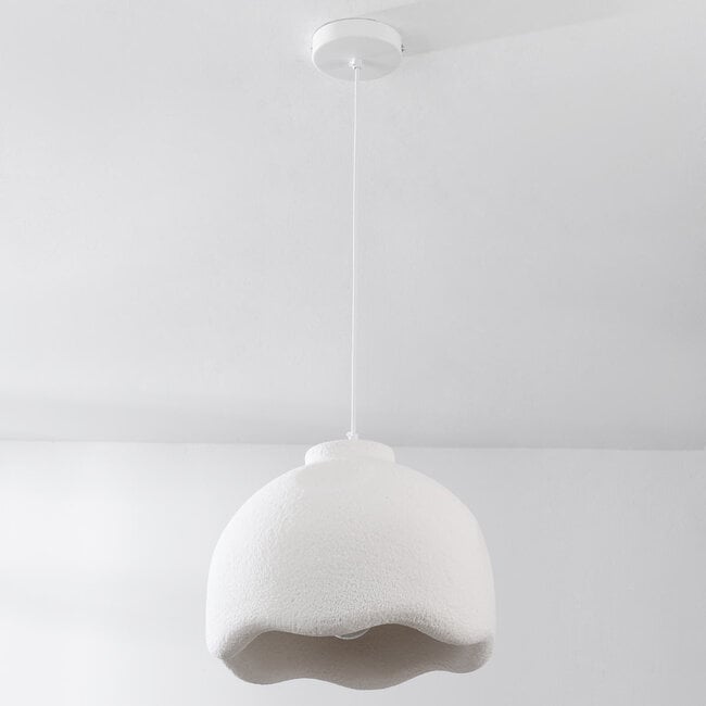 pendant light Iro - white stone effect
