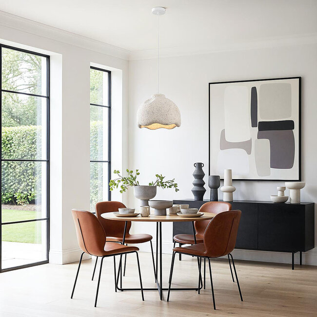 Wabi-Sabi Iro pendant lamp with stone effect Ø35 cm - terrazzo beige