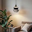 pendant light Sofie - smoked glass round Art Deco globe