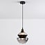 pendant light Sofie - smoked glass round Art Deco globe