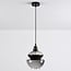 pendant light Sofie - smoked glass round Art Deco globe
