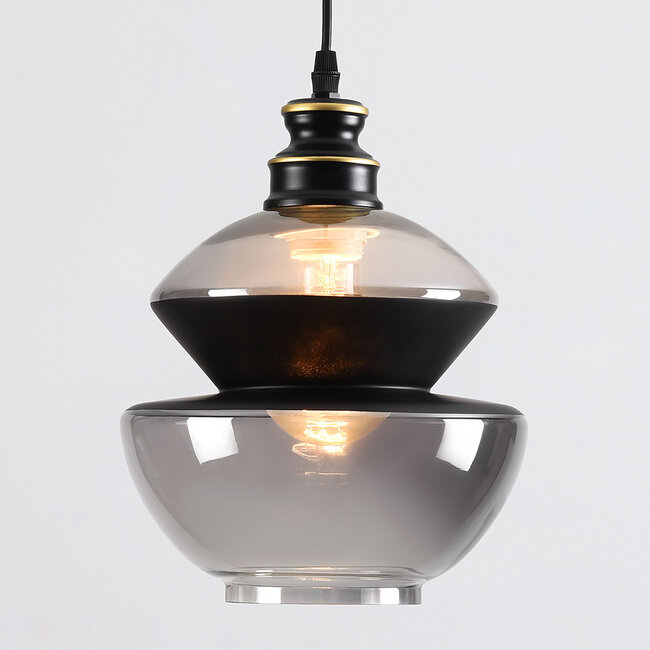 1-light pendant lamp Sofie - round glass