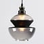 pendant light Sofie - smoked glass round Art Deco globe