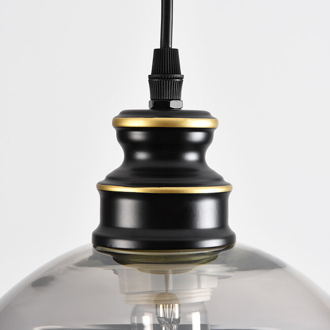 1-light pendant lamp Sofie - round glass