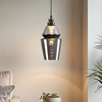 -light pendant lamp Sofie - elongated glass