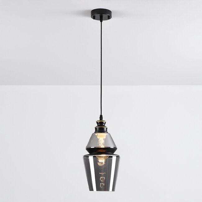 -light pendant lamp Sofie - elongated glass