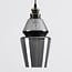 pendant light Sofie - smoked glass elongated Art Deco globe