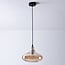 1-light pendant light Trinidad - large amber glass shade