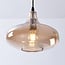 1-light pendant light Trinidad - large amber glass shade