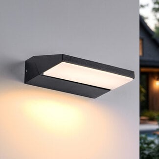 Rotatable outdoor wall light Argento - black with integrated LED