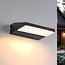 Rotatable outdoor wall light Argento - black with integrated LED