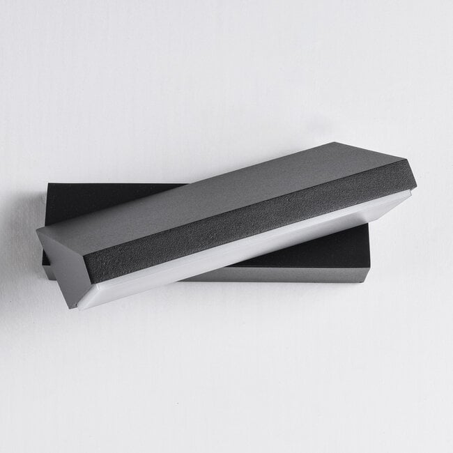Rotatable outdoor wall light Argento - black with integrated LED