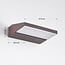 Rotatable outdoor wall light Argento - brown with integrated LED