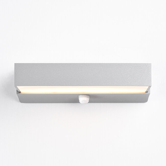 Outdoor wall light Onyx with sensor - silver