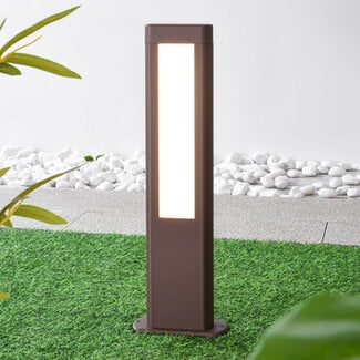 Outdoor floor lamp Stein - brown with integrated LED
