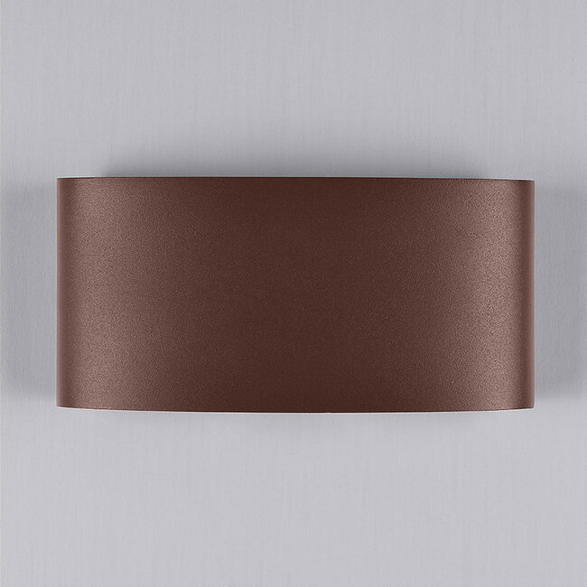Robust design wall lamp Sena outdoor - rust brown