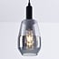 Mala pendant light - smoked glass elongated sphere