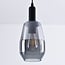 Mala pendant light - smoked glass elongated sphere