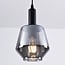 pendant light Mala - smoked glass elongated globe
