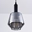 pendant light Mala - smoked glass elongated globe