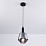 pendant light Mala - smoked glass elongated globe