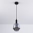 pendant light Mala - smoked glass elongated globe