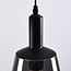 3-light pendant light Mala - smoked glass and black