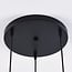 3-light pendant light Mala - smoked glass and black