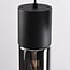 3-light pendant light Ela - smoked glass in black