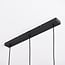 3-light pendant light Esila - elongated smoked glass and black