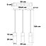 3-light pendant light Esila - elongated smoked glass and black