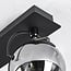 2-light ceiling spotlight Jari - smoked glass and black