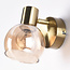 Wall spotlight Pilou - amber glass and brass gold