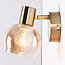 Wall spotlight Pilou - amber glass and brass gold