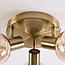 Peri ceiling lamp with Amber glass and 3 spotlights