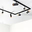 1-phase track system set 1.5 metres with Liam spotlights, black and gold
