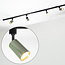 1-phase Track lighting system 1.5 metres - Romain Black with grey green