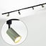 1-phase track system set 1.5 metres with Romain spotlights in grey-green