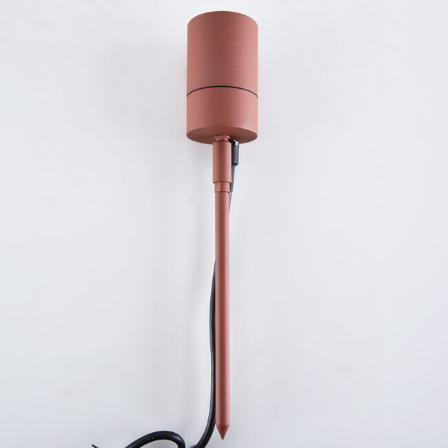 Modern garden spotlight Clark - rust brown