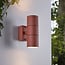 2-light wall lamp Giorgia in rust brown, IP44