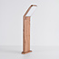 Floor lamp with dark wood effect, 50 cm - Francesco