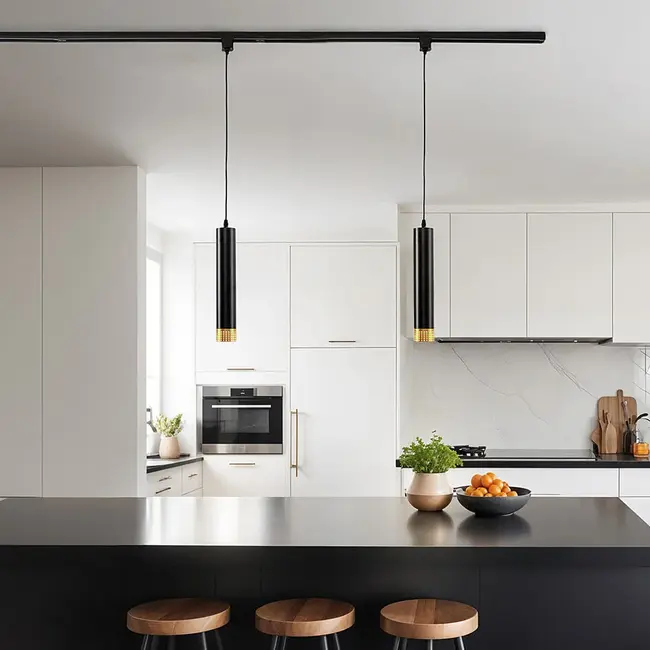 3 metre Starter set for single-phase Track lighting - Black