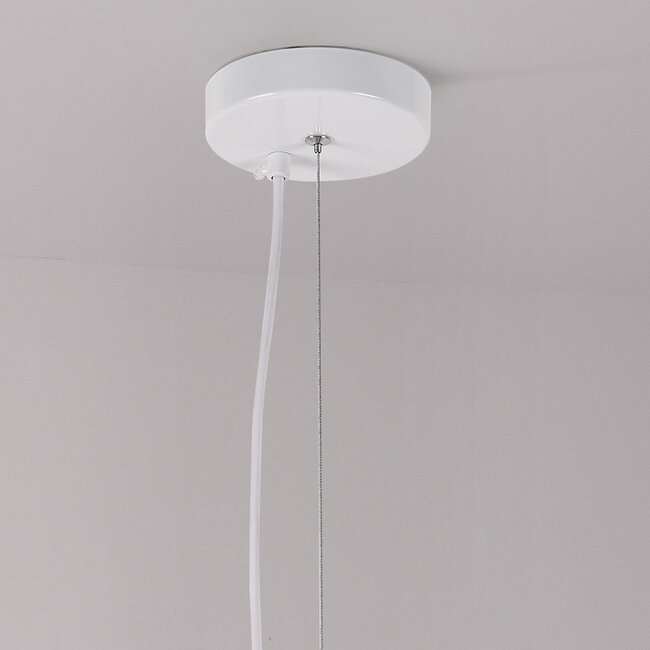 Wabi-Sabi Zenji pendant lamp 60 x 42 cm with stone effect - White